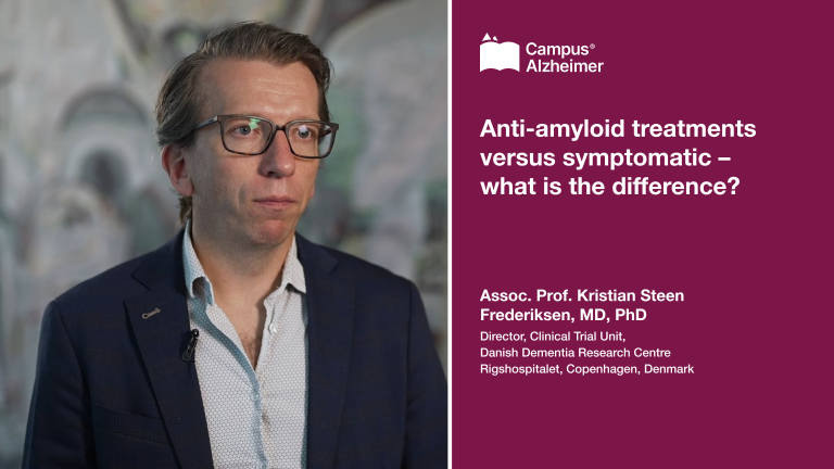 Anti-amyloid treatments versus symptomatic – what is the difference_