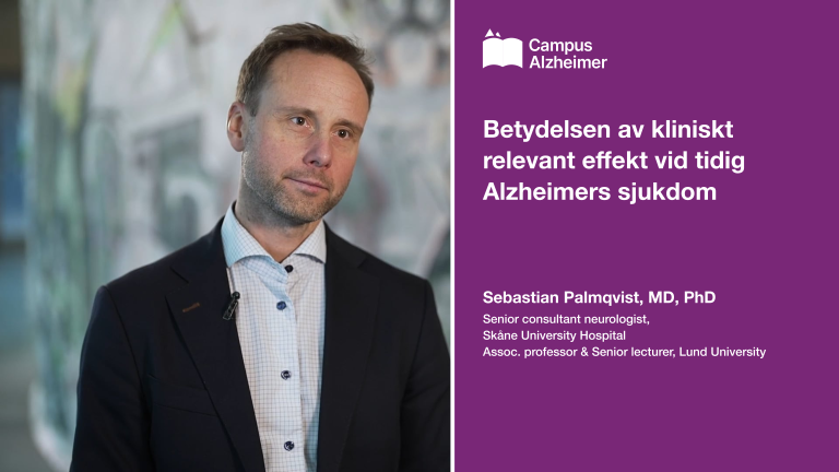 Betydelsen av kliniskt relevant effekt vid tidig Alzheimers sjukdom