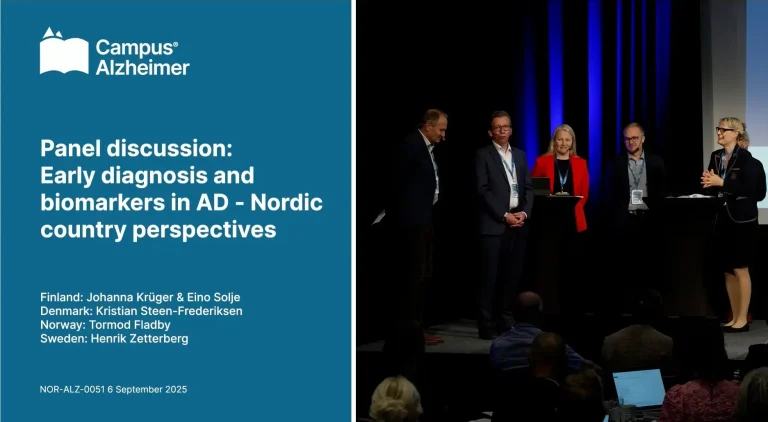 Panel discussion: Early diagnosis and biomarkers in AD - Nordic country perspectives